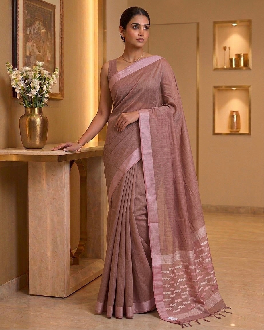 Cotton Jaamdani Pallu Saree
