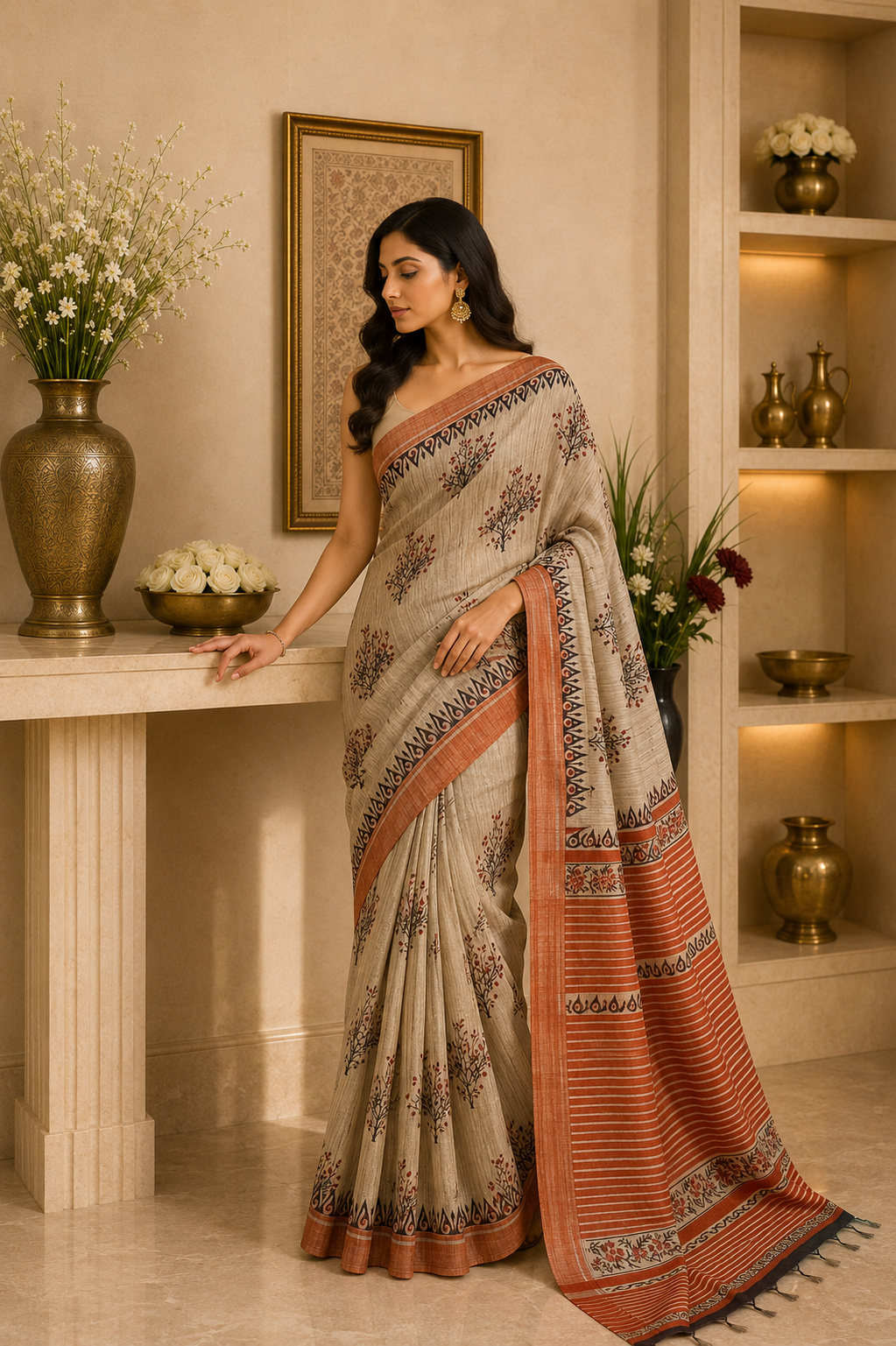 Tusser Silk Sarees