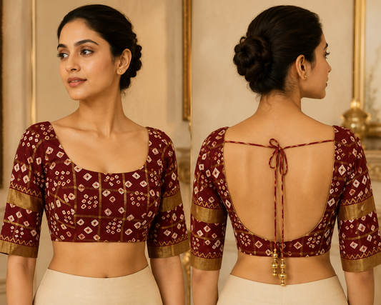 Maroon Gharchola Blouse