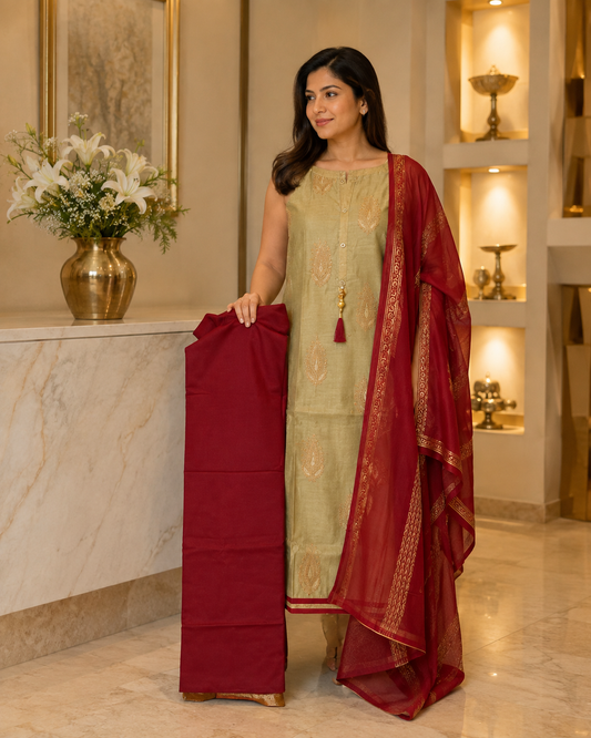 Brown Chanderi DM