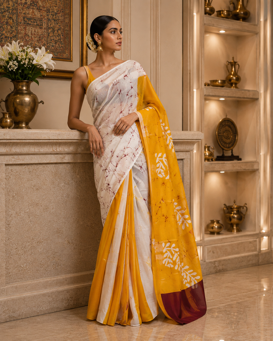 Block Print Saree
