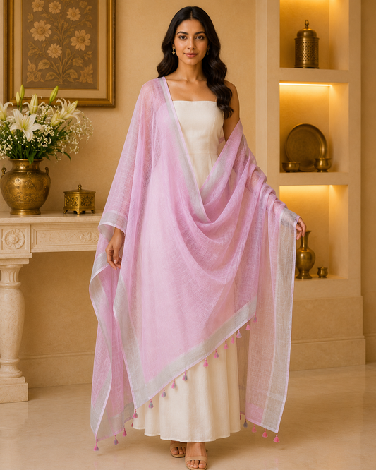 Linen Plain Dupatta