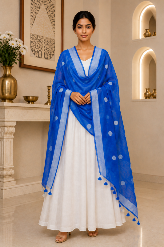 Linen Dupatta with butties