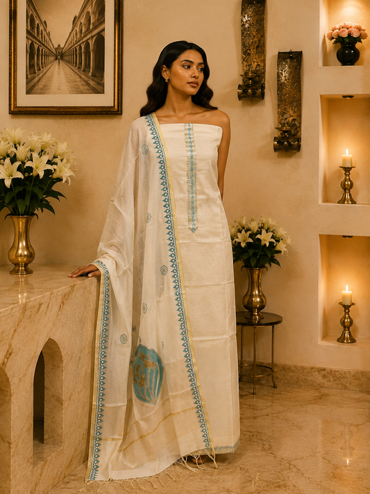 Beige Chanderi KD