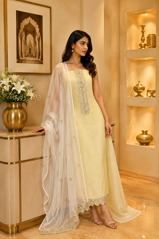 Makta Muslin KD Beige White