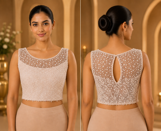 Pink Net Blouse
