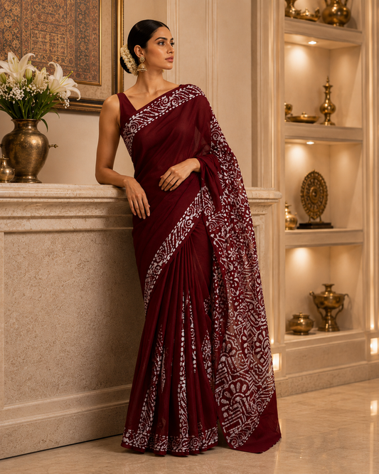 Block Print Saree