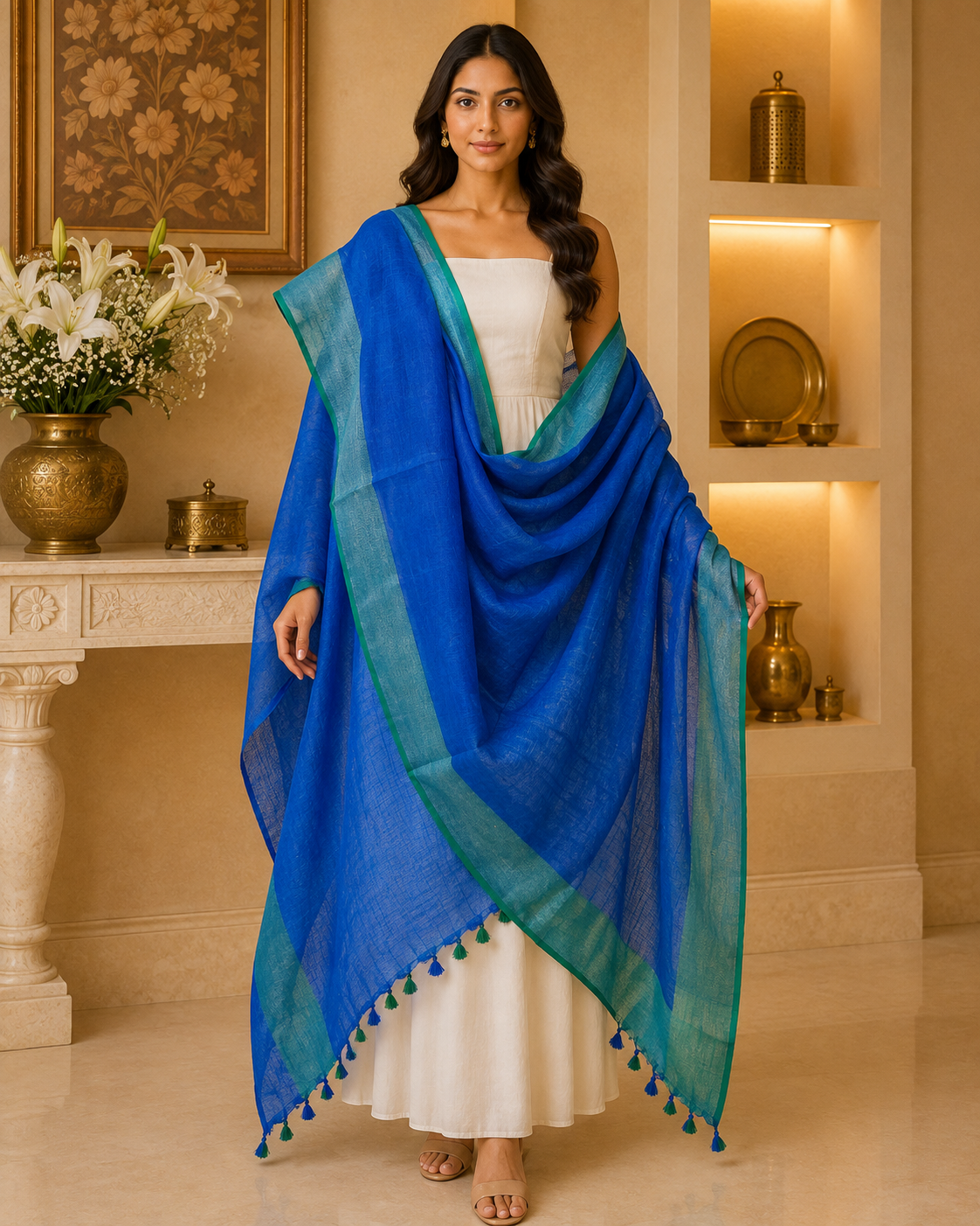 Linen Plain Dupatta