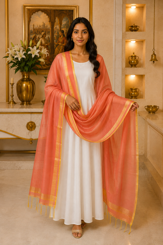 Chanderi Plain Dupatta