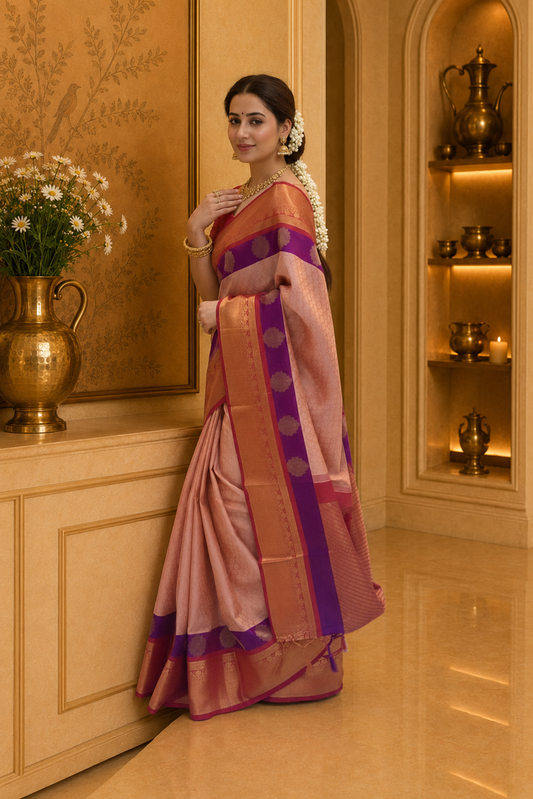 The Regal Radiance of Peach And Crimson