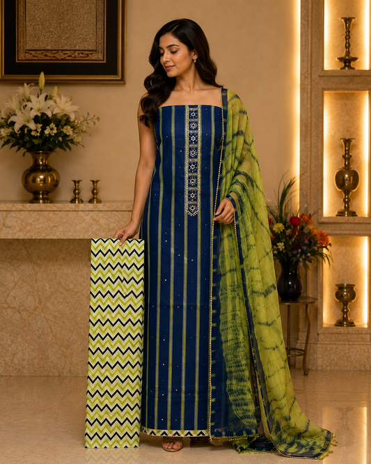 Blue & Green Cotton DM