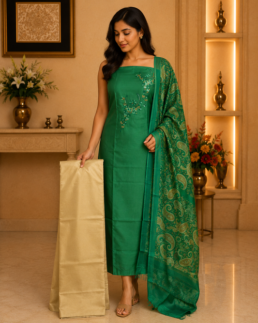 Green cambric cotton Silk DM