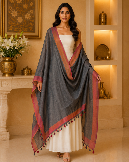 Linen Plain Dupatta