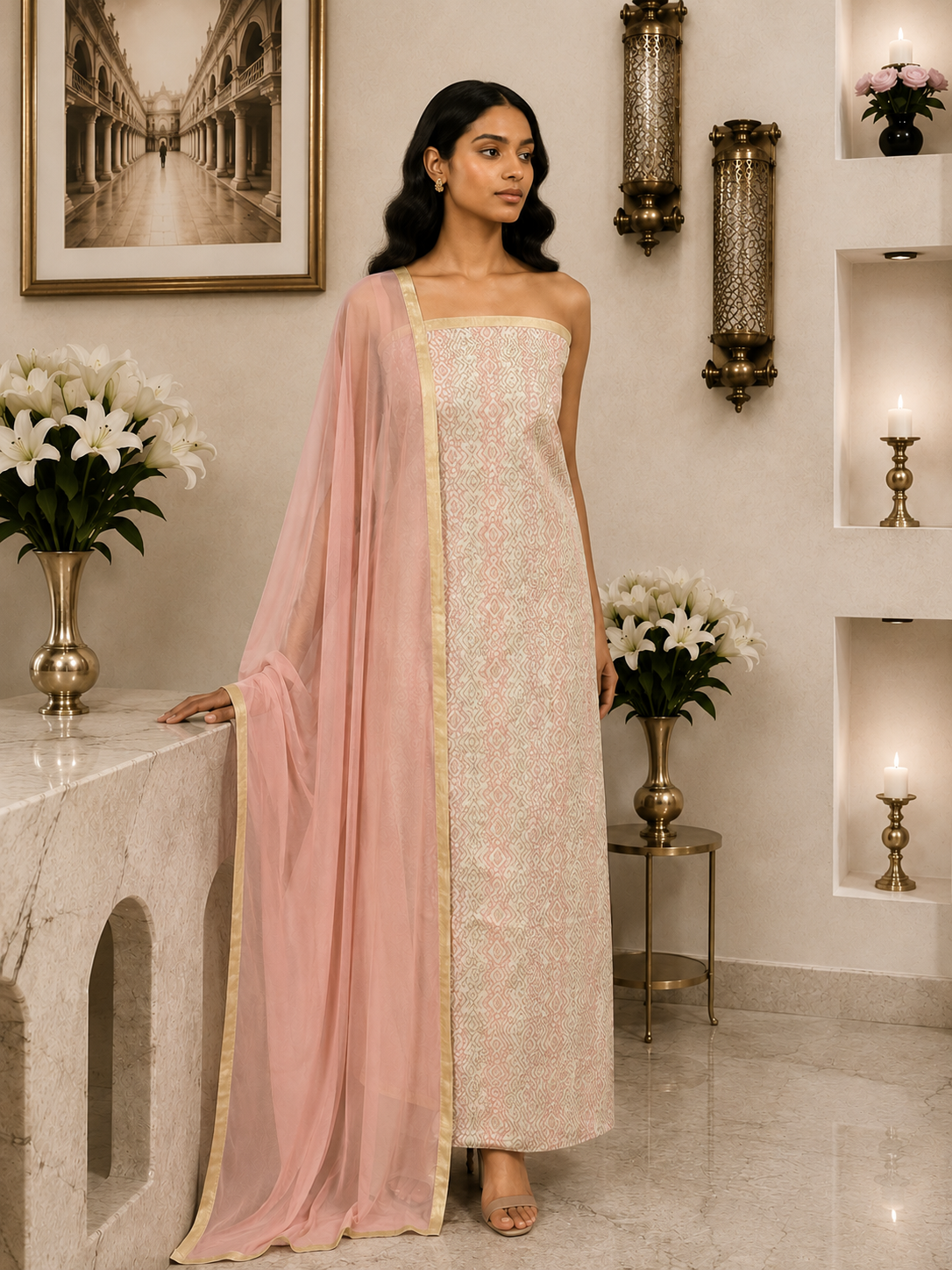 Peach Sequins Ggt KD