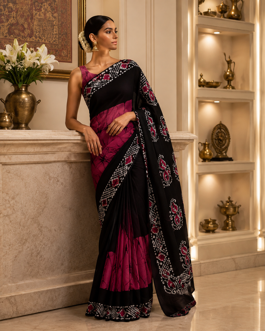 Block Print Saree