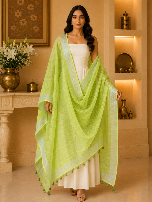 Linen Plain Dupatta