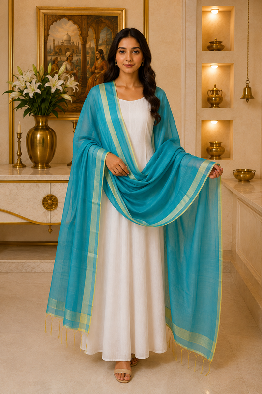 Chanderi Plain Dupatta