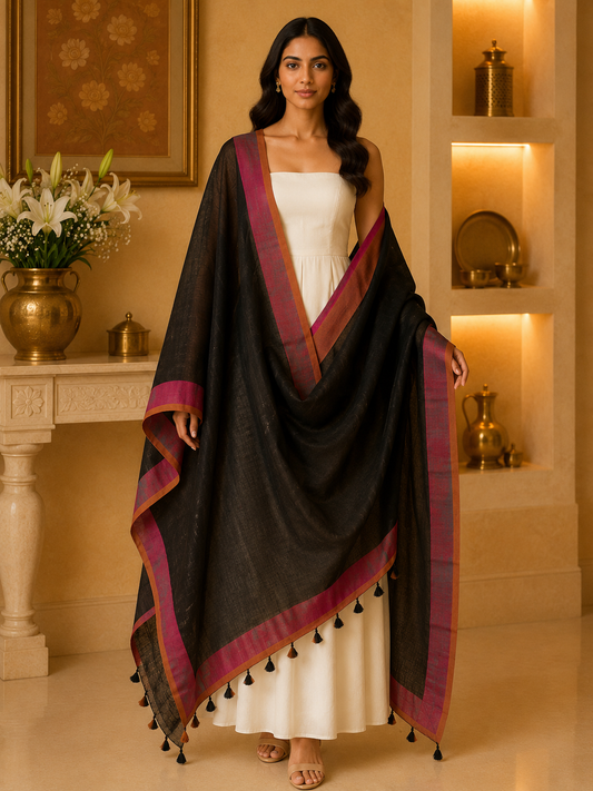 Linen Plain Dupatta