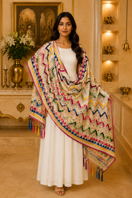 Kantha Handwork Dupatta