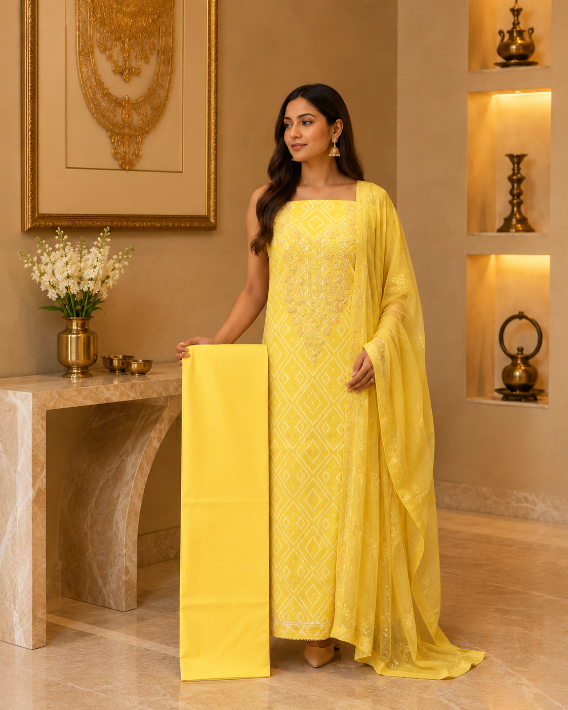 Mustard Bandhini Cotton DM