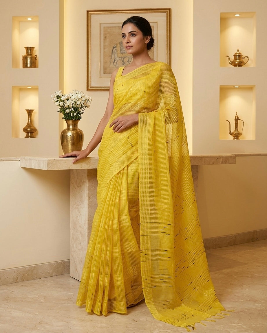 Organza Jute Silk Saree