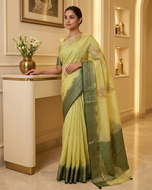 Munga Georgette  Silk Designer Saree