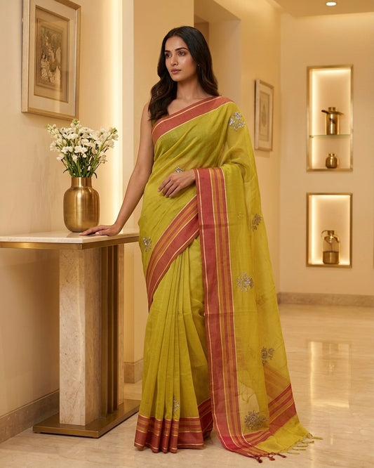 Pure Tissue Silk Handwork Saree