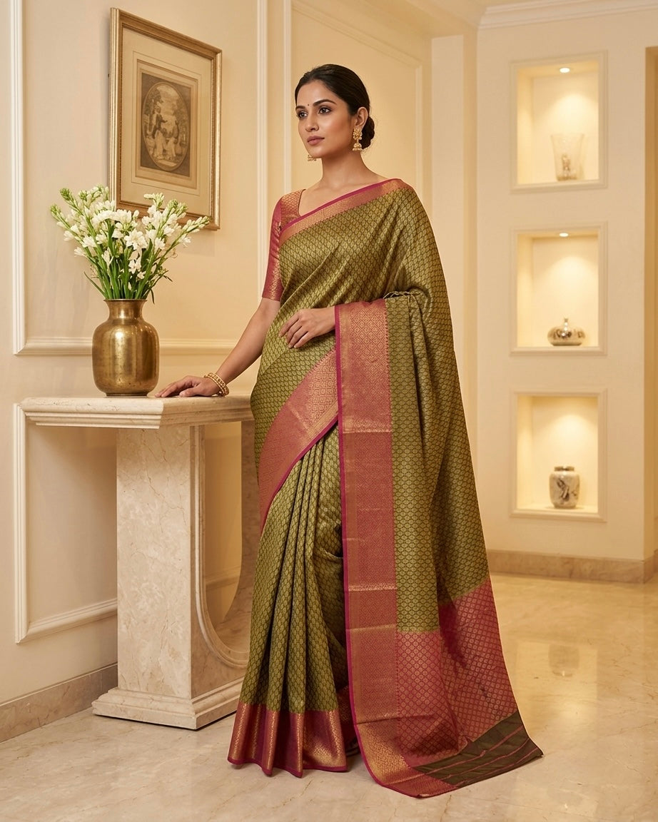 Tanchoi Semi Silk Saree