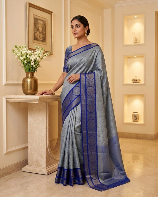 Tanchoi Semi Silk Saree