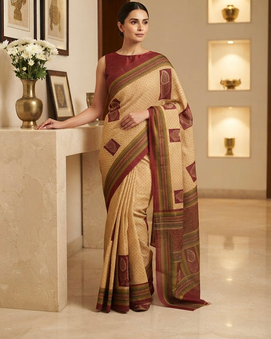 Bhagalpur Cotton Silk Saree