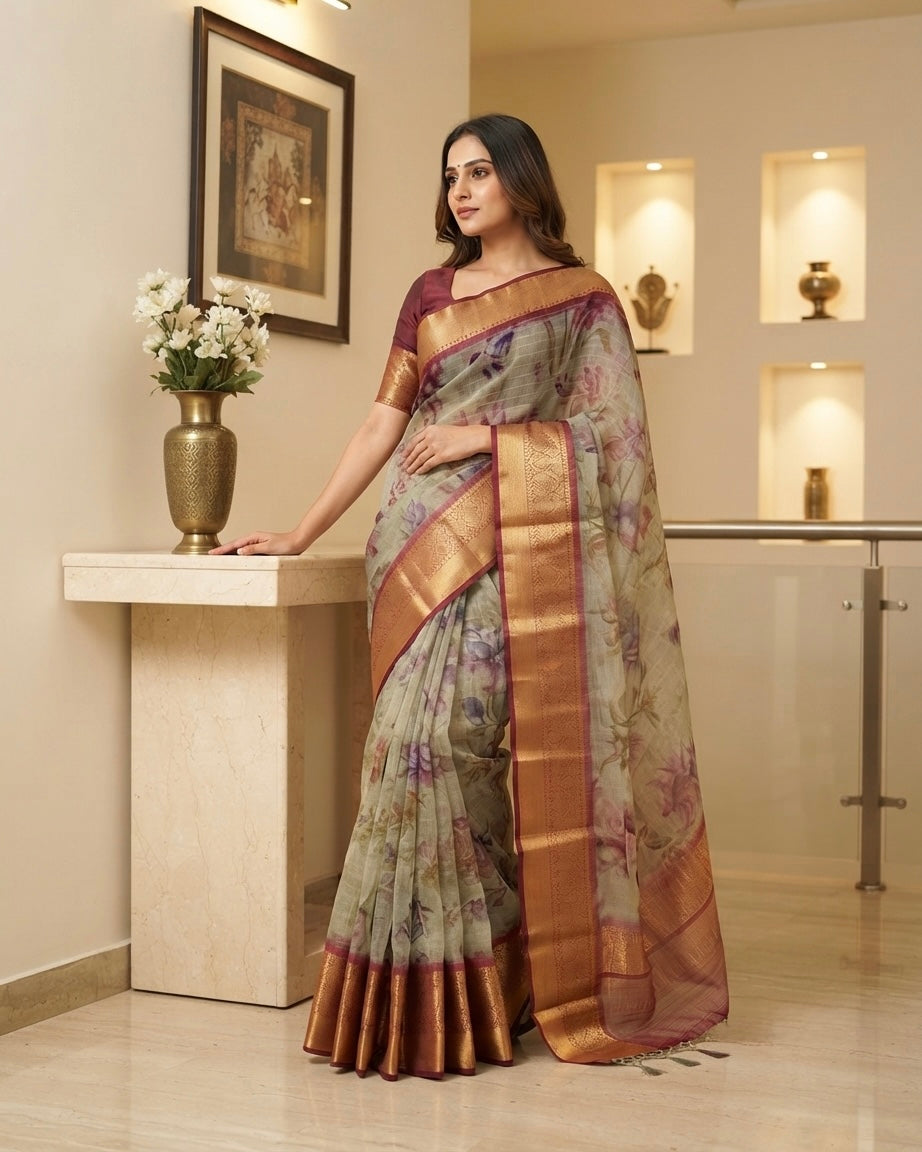 Organza Kora Tissue Saree10