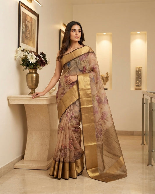 Organza Kora Tissue Saree9