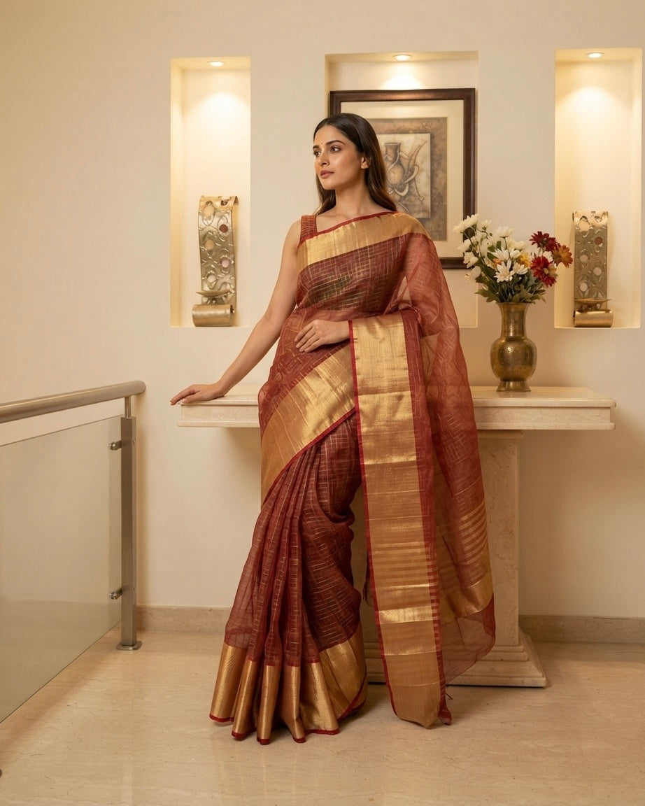 Organza Kora Tissue Saree6