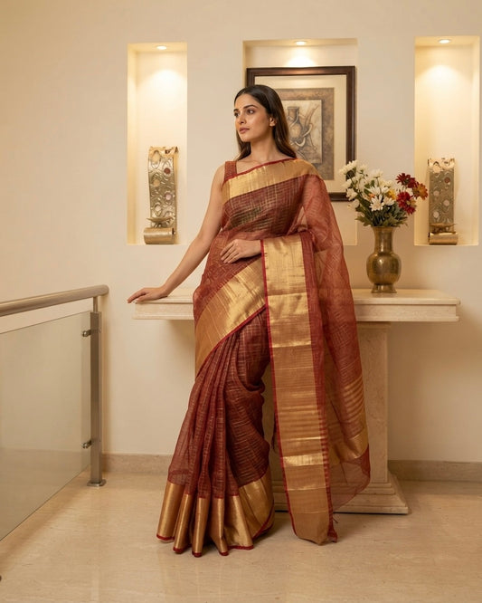 Organza Kora Tissue Saree6