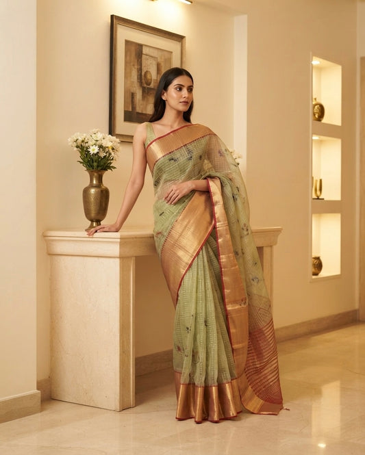 Organza Kora Tissue Saree4
