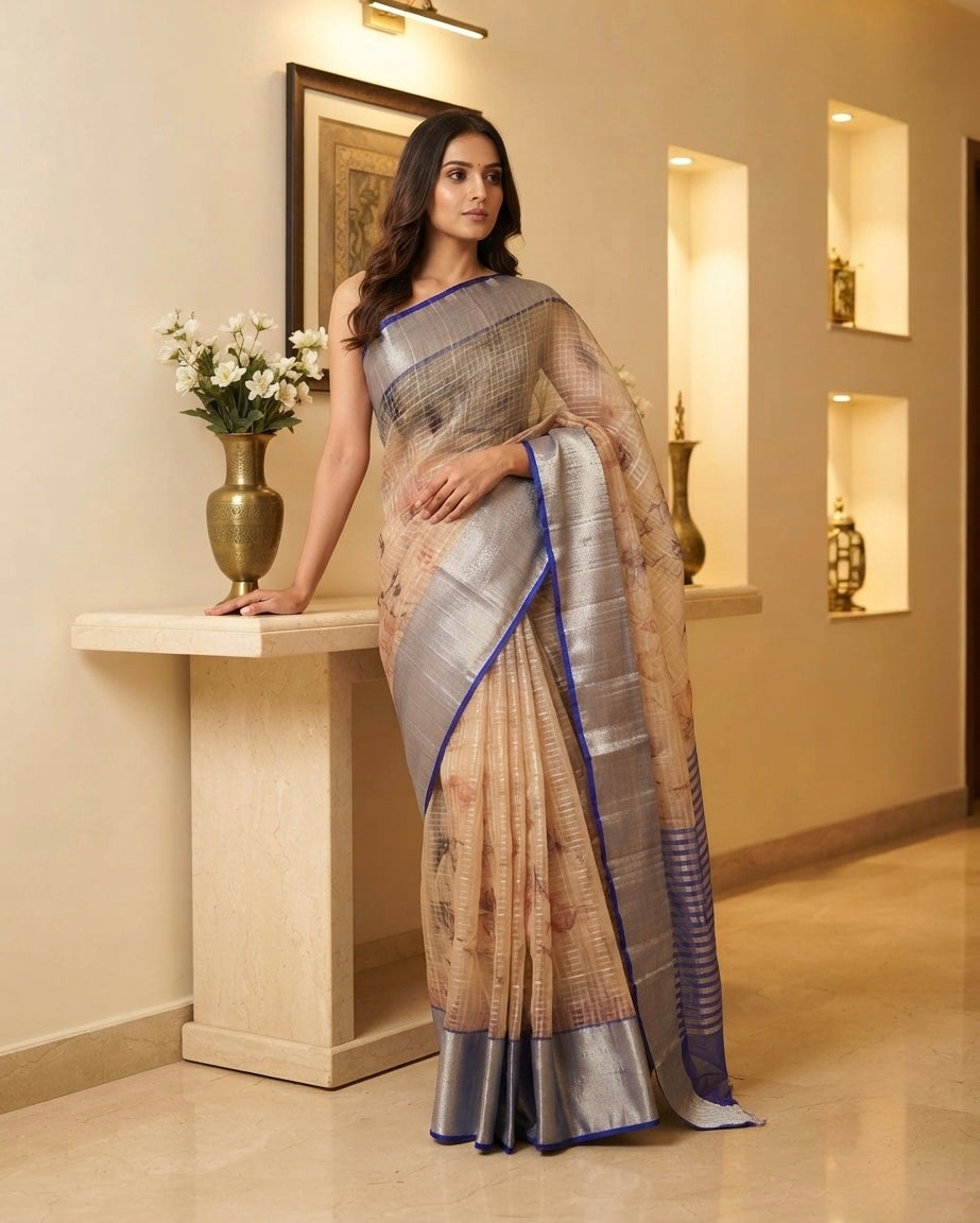 Organza Kora Tissue Saree3