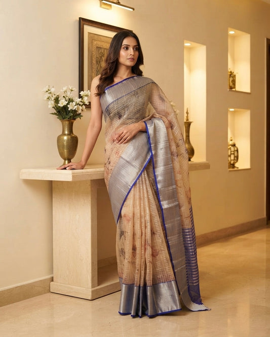 Organza Kora Tissue Saree3