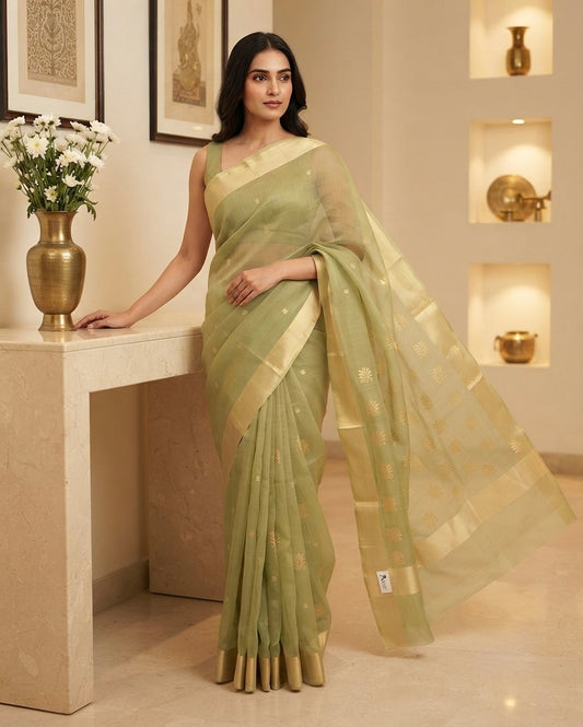 Chanderi Mercerised Silk Saree