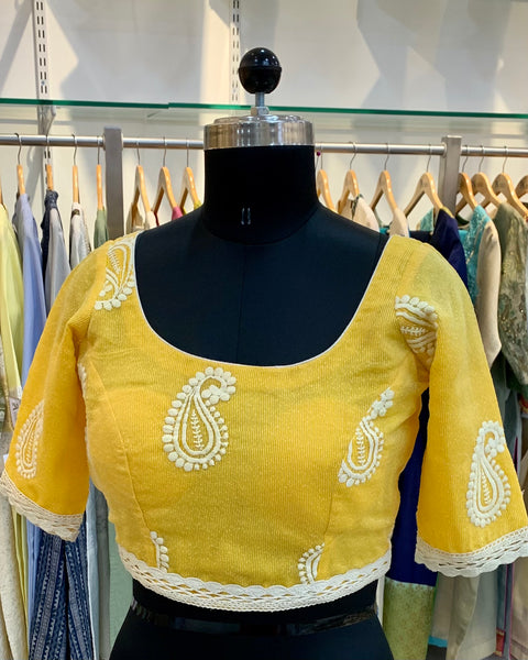 Yellow Emb. Blouse