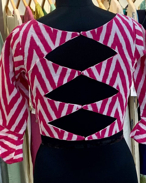 Pink Ikkat Blouse