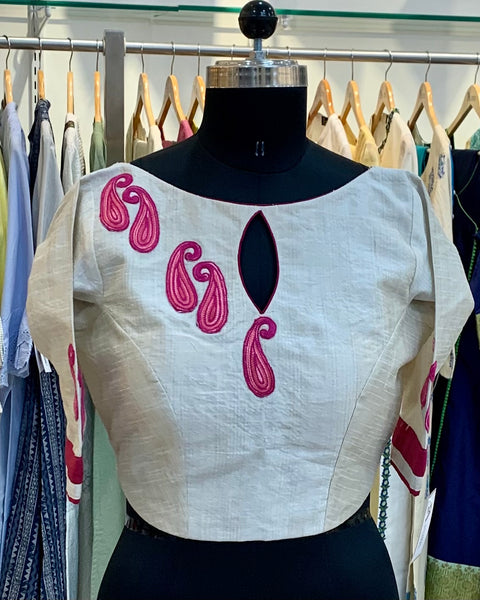 Beige Pink Kashmiri Blouse