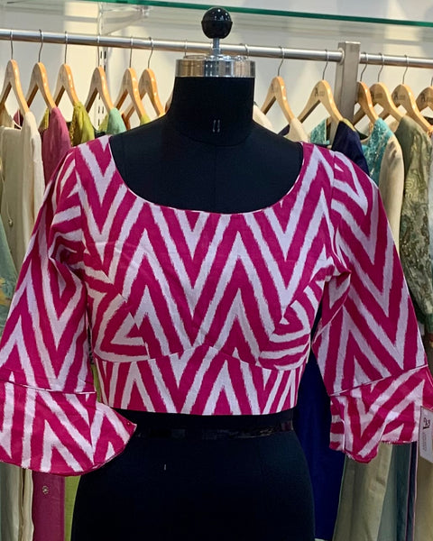 Pink Ikkat Blouse