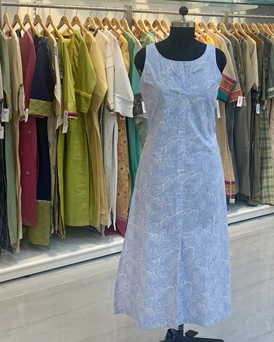 Blue Paisley Readymade Kurta