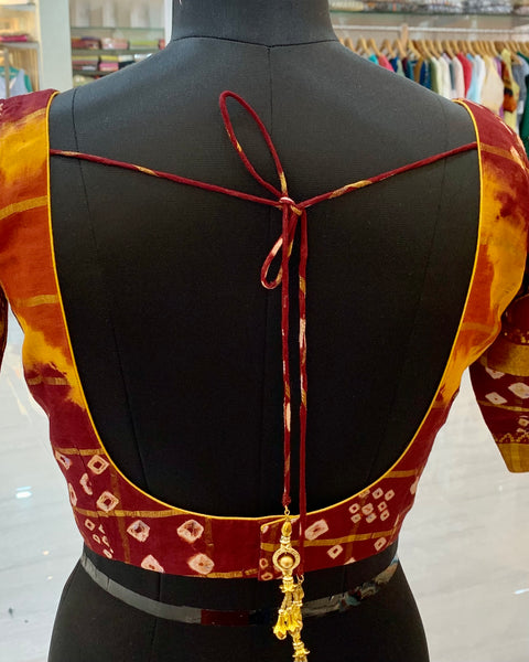 Maroon Gharchola Blouse